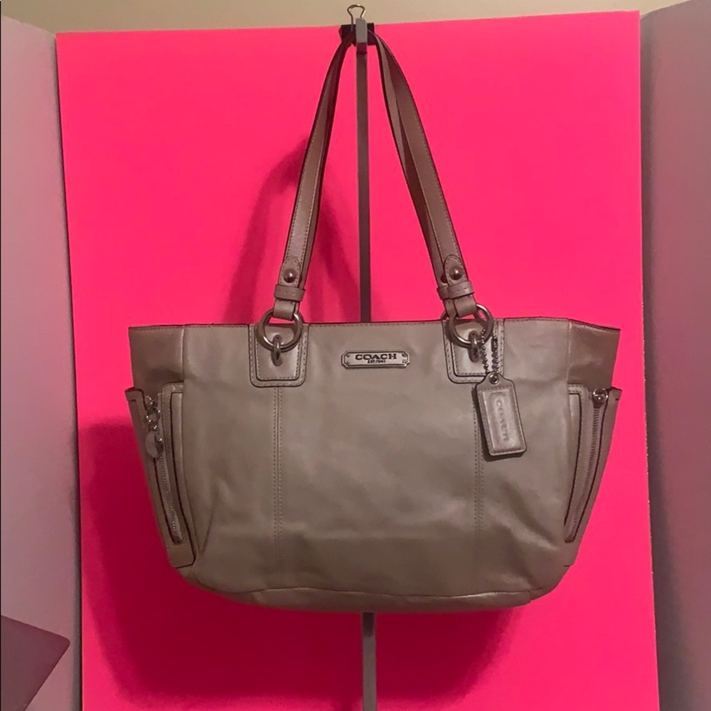 Leather Coach handbag